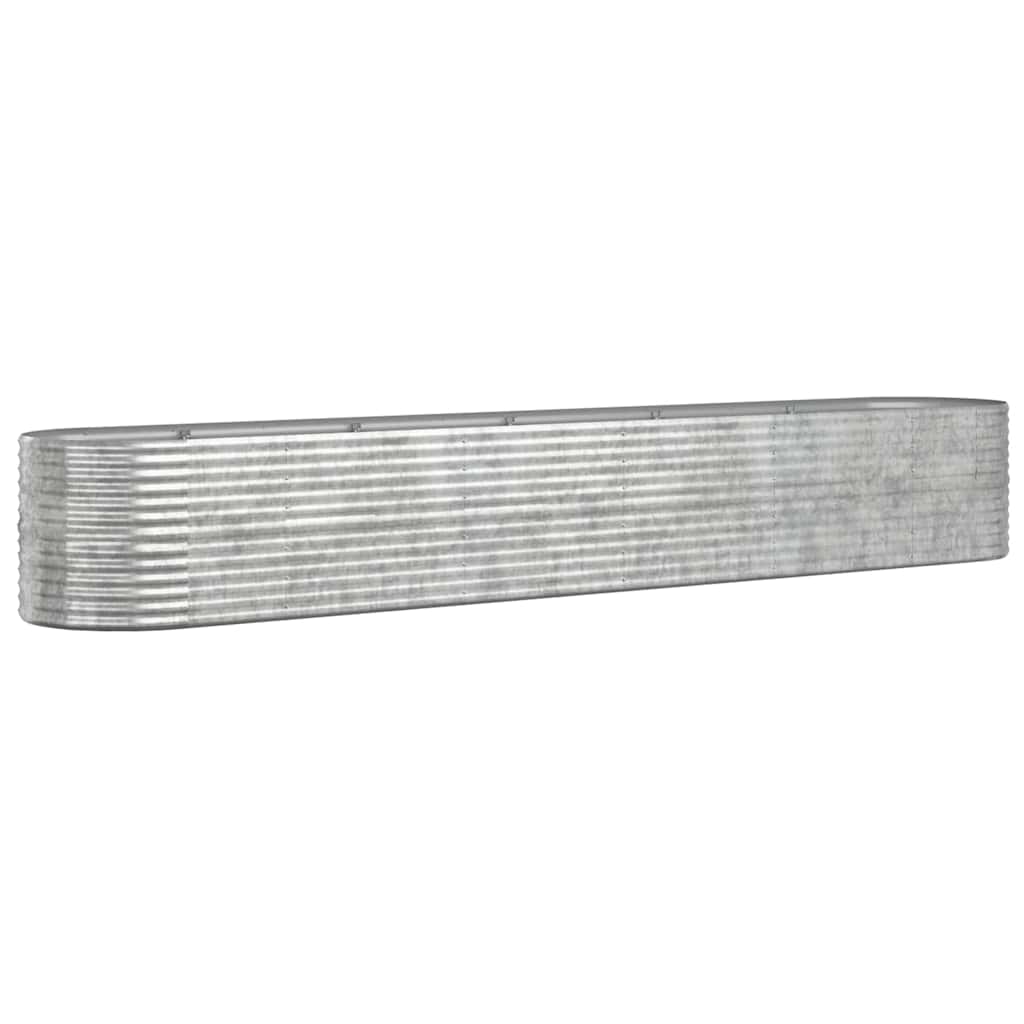 vidaXL Podwyższona donica, stal ocynkowana 440x80x68 cm