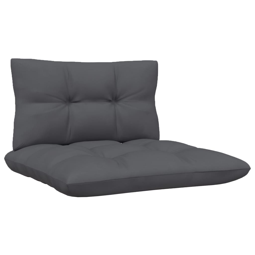 vidaXL 2-osobowa sofa ogrodowa z antracytowymi poduszkami, sosnowa