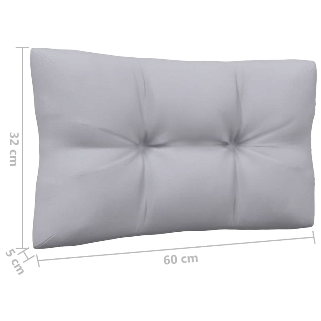 vidaXL 9-cz. zestaw wypoczynkowy do ogrodu, szare poduszki, sosnowy