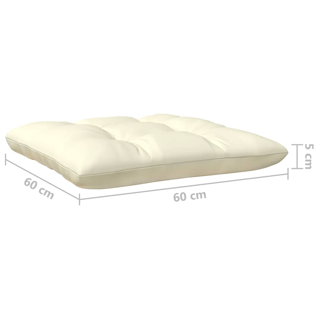 vidaXL 3-osobowa sofa ogrodowa z kremowymi poduszkami, drewno sosnowe