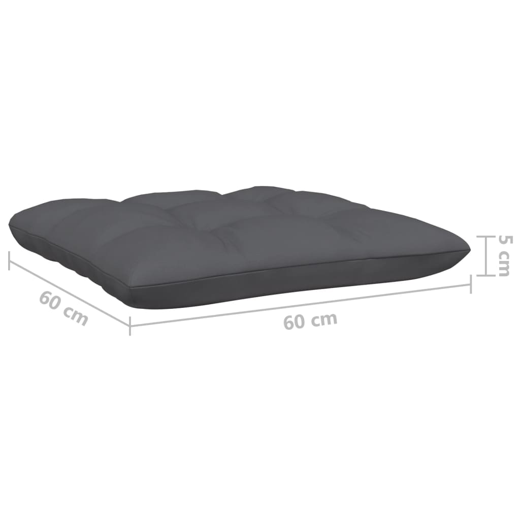 vidaXL 4-osobowa sofa ogrodowa z antracytowymi poduszkami, sosnowa