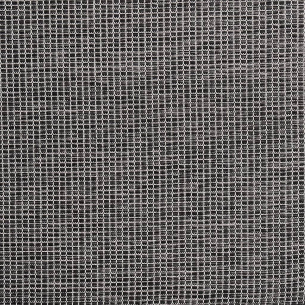 vidaXL Dywan zewnętrzny o płaskim splocie, 140x200 cm, szary