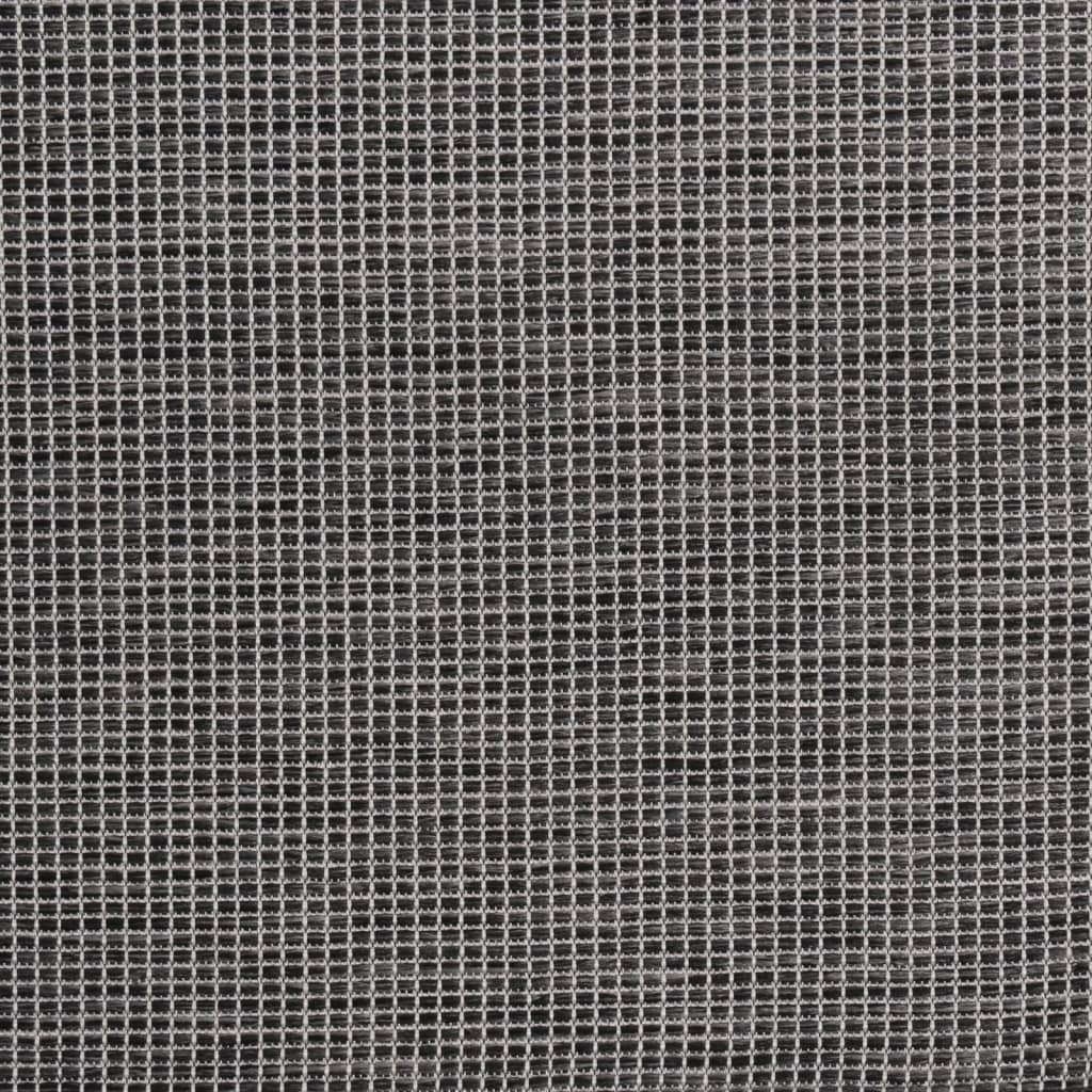 vidaXL Dywan zewnętrzny o płaskim splocie, 160x230 cm, szary