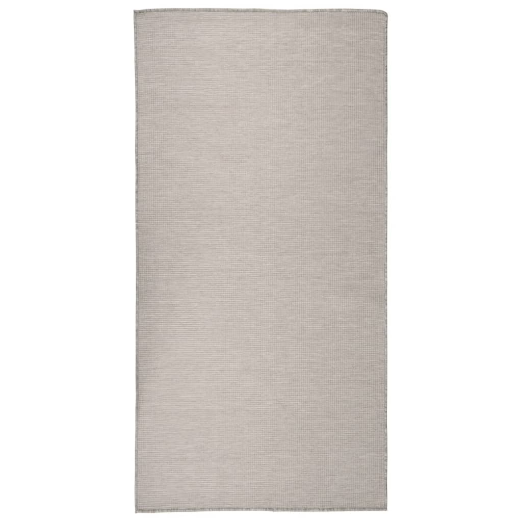 vidaXL Dywan zewnętrzny o płaskim splocie, 100x200 cm, jasnoszary
