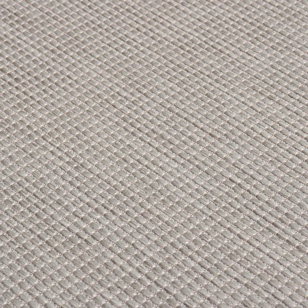 vidaXL Dywan zewnętrzny o płaskim splocie, 100x200 cm, jasnoszary