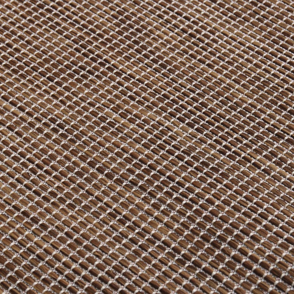 vidaXL Dywan zewnętrzny o płaskim splocie, 200x280 cm, brązowy