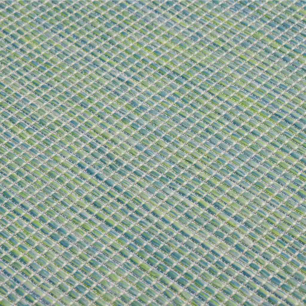 vidaXL Dywan zewnętrzny o płaskim splocie, 160x230 cm, turkusowy