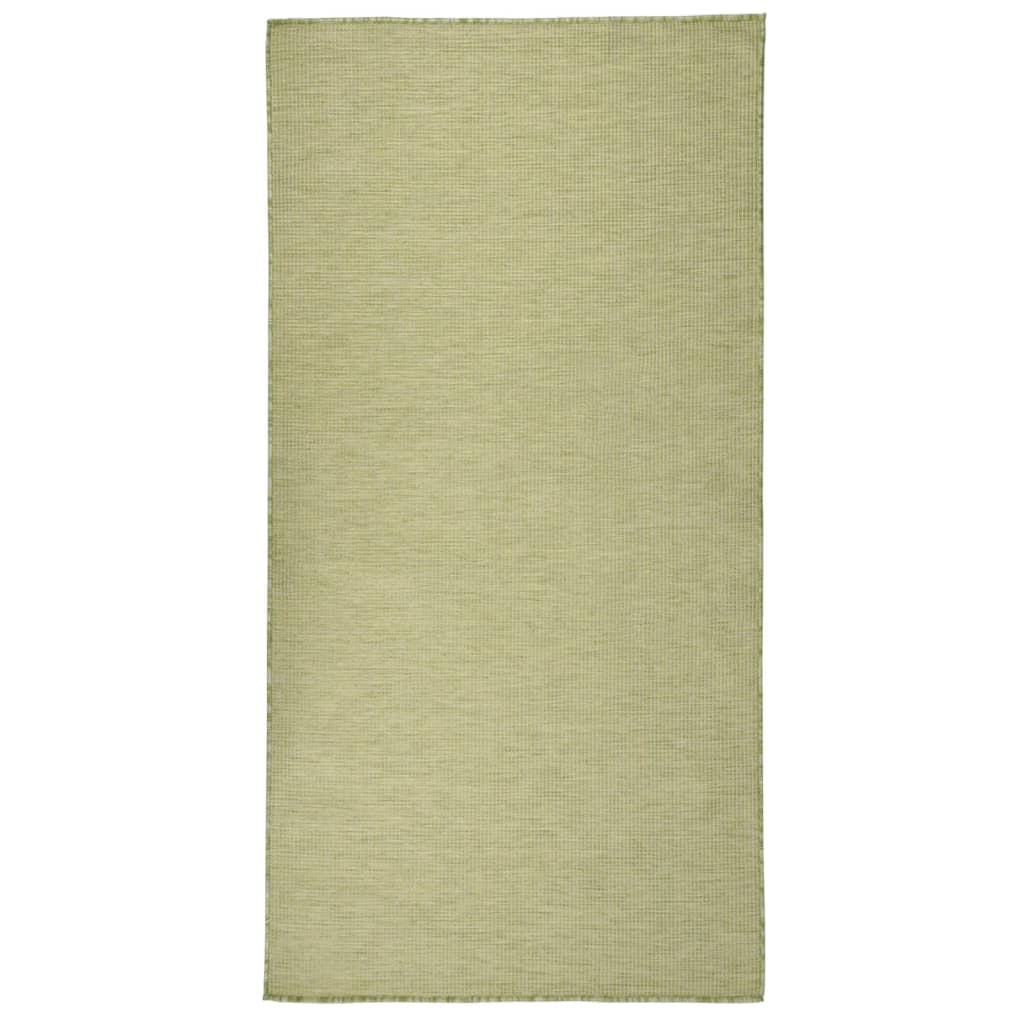 vidaXL Dywan zewnętrzny o płaskim splocie, 100x200 cm, zielony