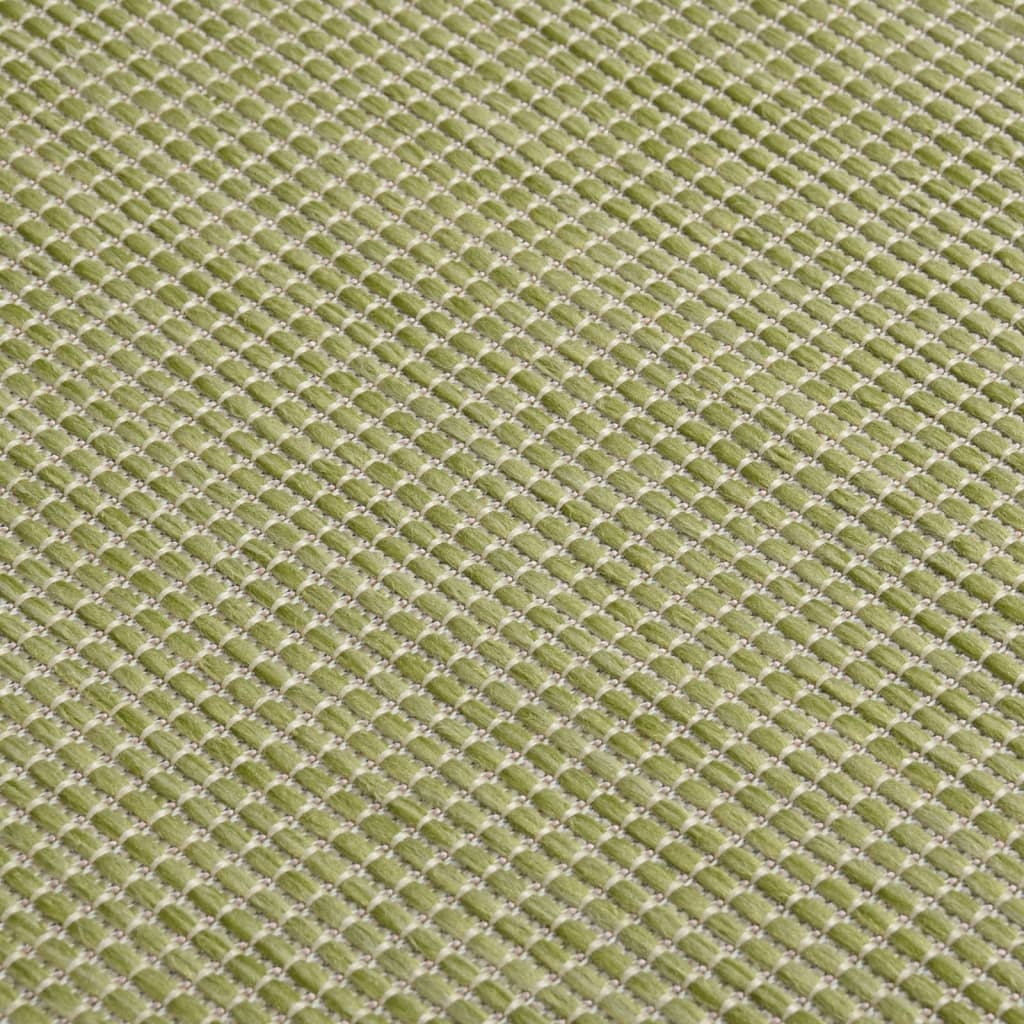 vidaXL Dywan zewnętrzny o płaskim splocie, 140x200 cm, zielony