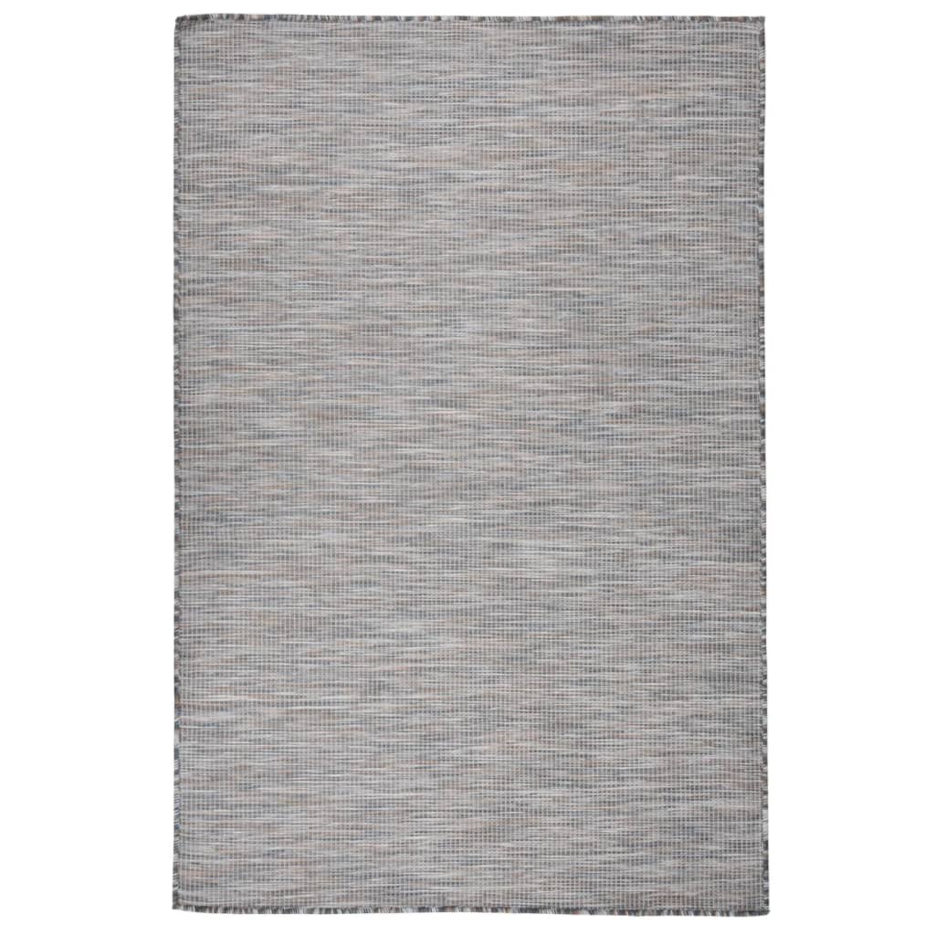 vidaXL Dywan zewnętrzny o płaskim splocie 120x170cm, brązowo-niebieski