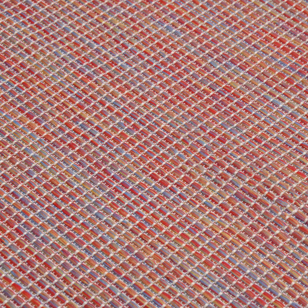 vidaXL Dywan zewnętrzny o płaskim splocie, 160x230 cm, czerwony