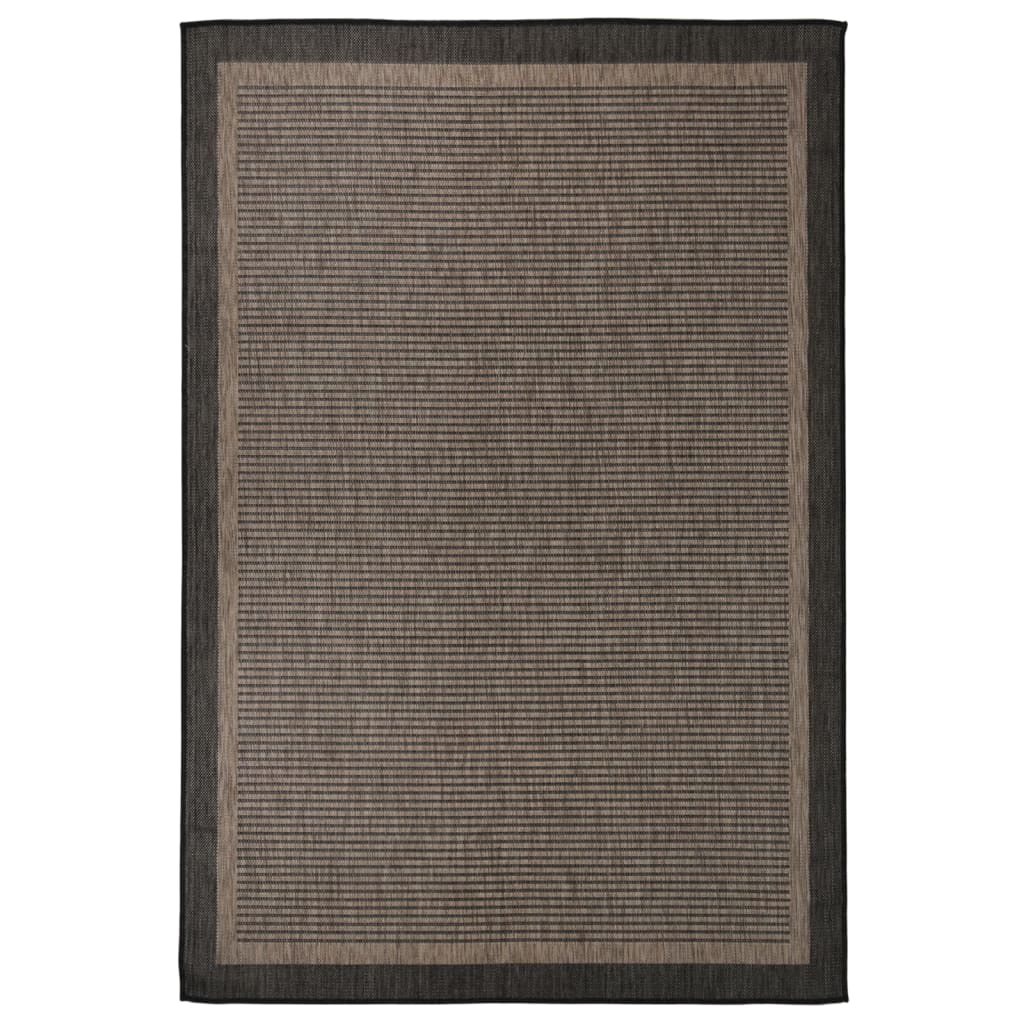 vidaXL Dywan zewnętrzny o płaskim splocie, 160x230 cm, ciemnobrązowy