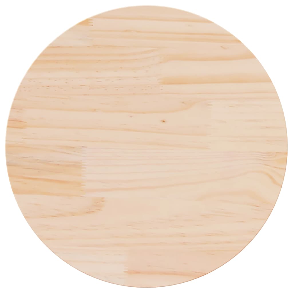 vidaXL Blat stołu, Ø70x2,5 cm, lite drewno sosnowe