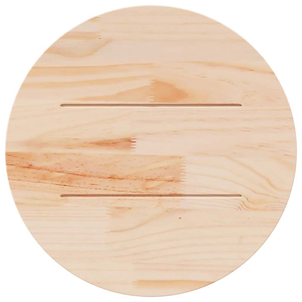 vidaXL Blat stołu, Ø70x2,5 cm, lite drewno sosnowe