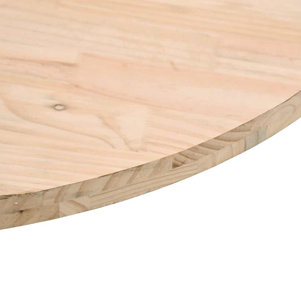 vidaXL Blat stołu, Ø70x2,5 cm, lite drewno sosnowe
