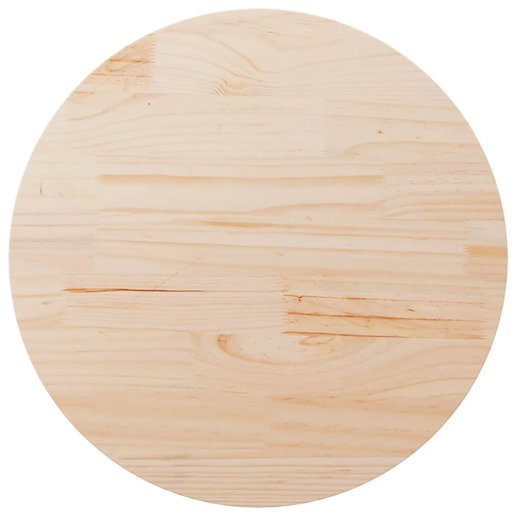 vidaXL Blat stołu, Ø80x2,5 cm, lite drewno sosnowe