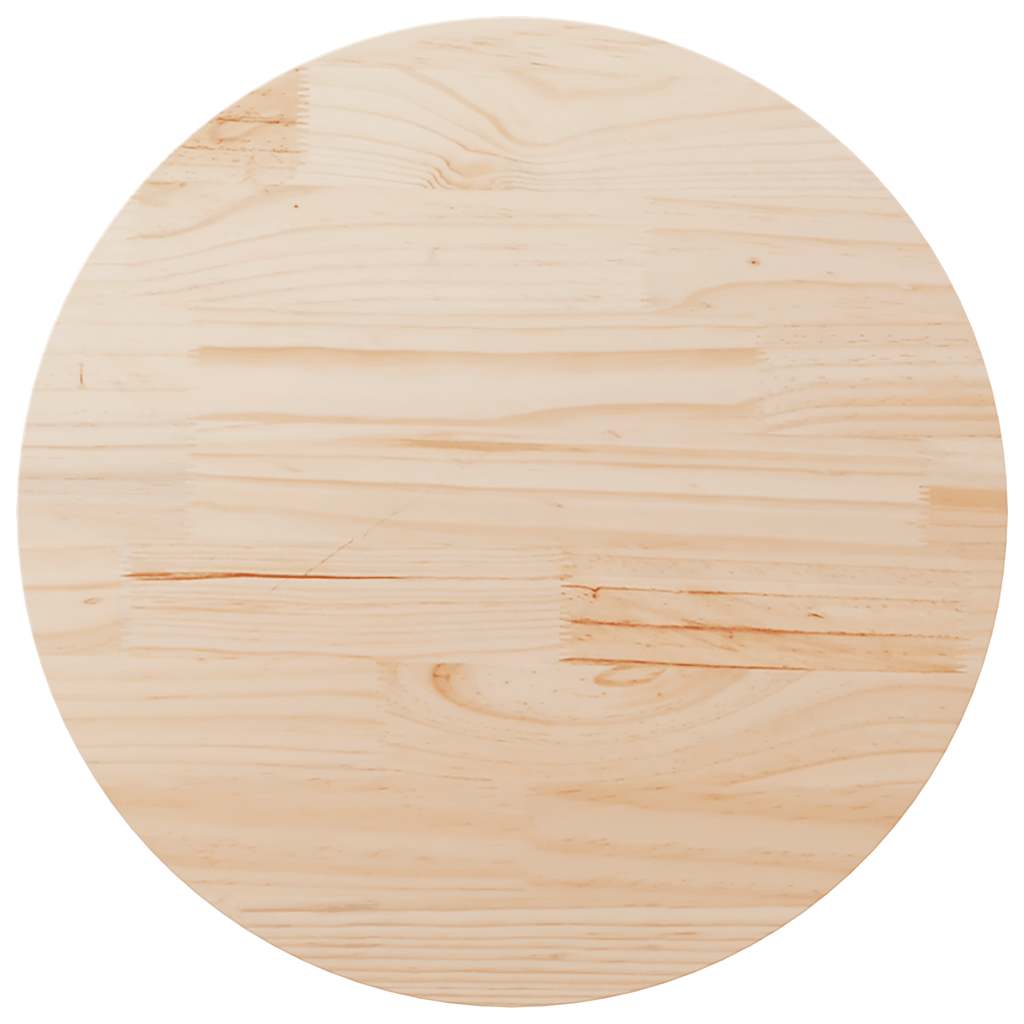 vidaXL Blat stołu, Ø90x2,5 cm, lite drewno sosnowe
