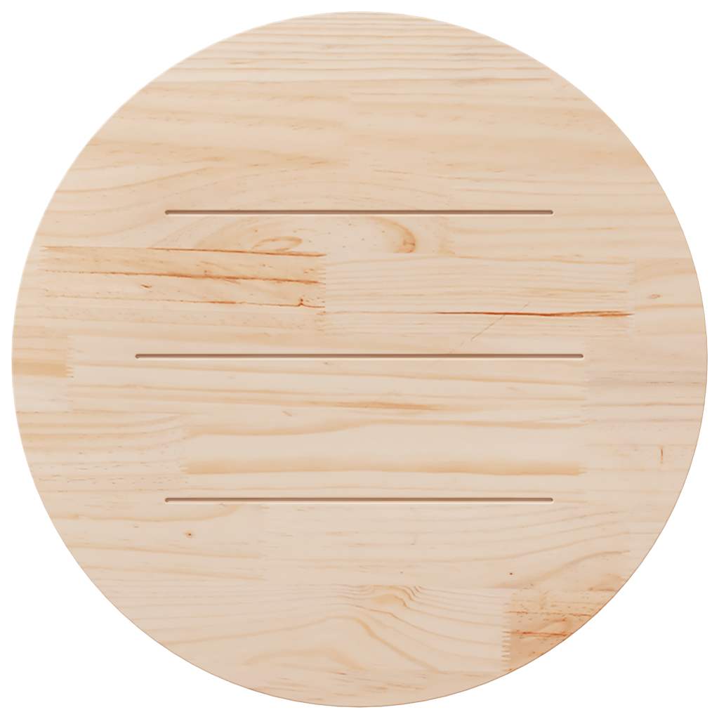 vidaXL Blat stołu, Ø90x2,5 cm, lite drewno sosnowe