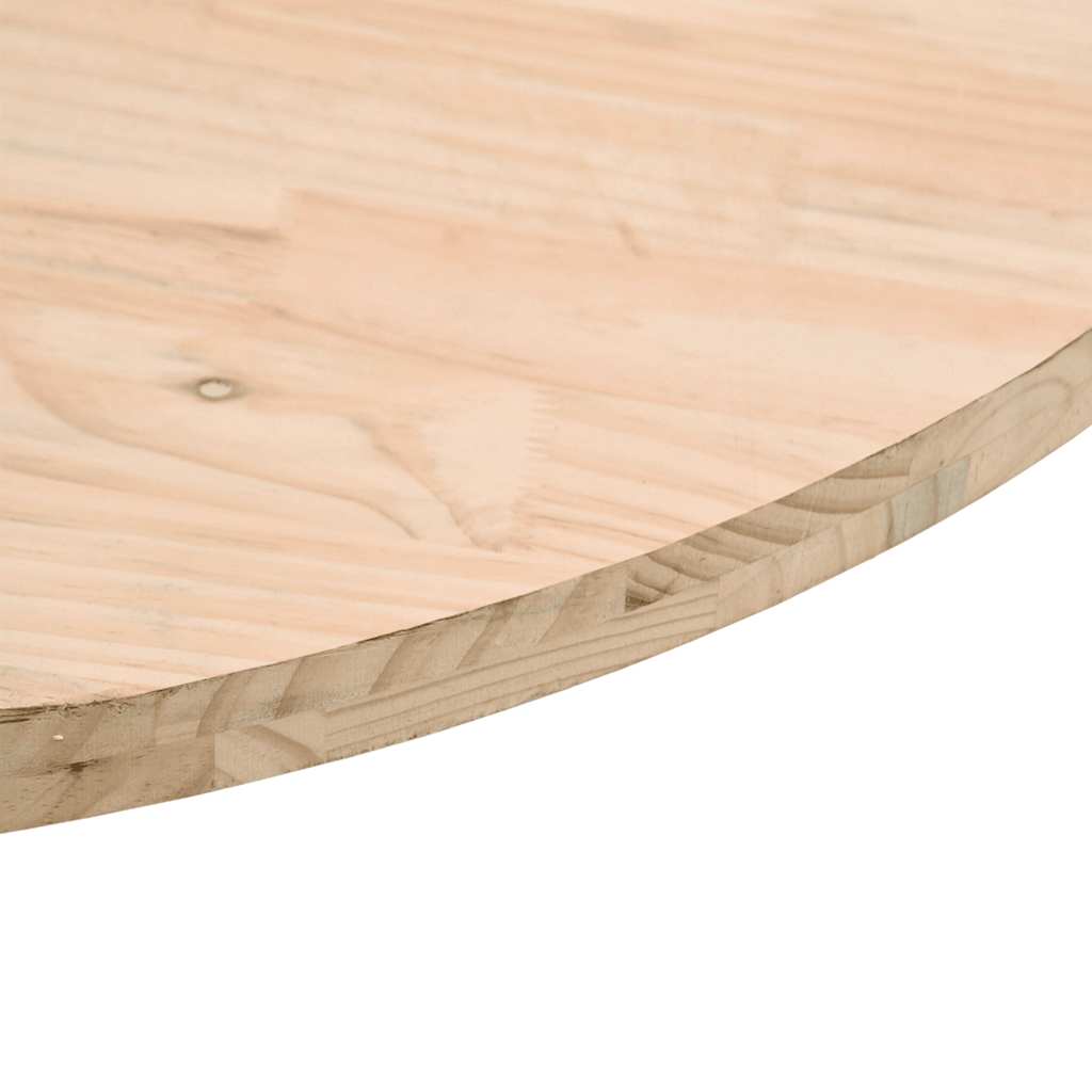 vidaXL Blat stołu, Ø90x2,5 cm, lite drewno sosnowe