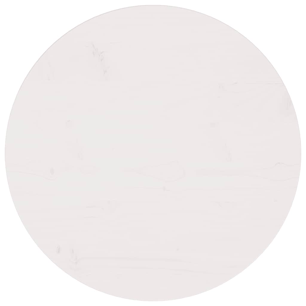 vidaXL Blat stołu, biały, Ø60x2,5 cm, lite drewno sosnowe
