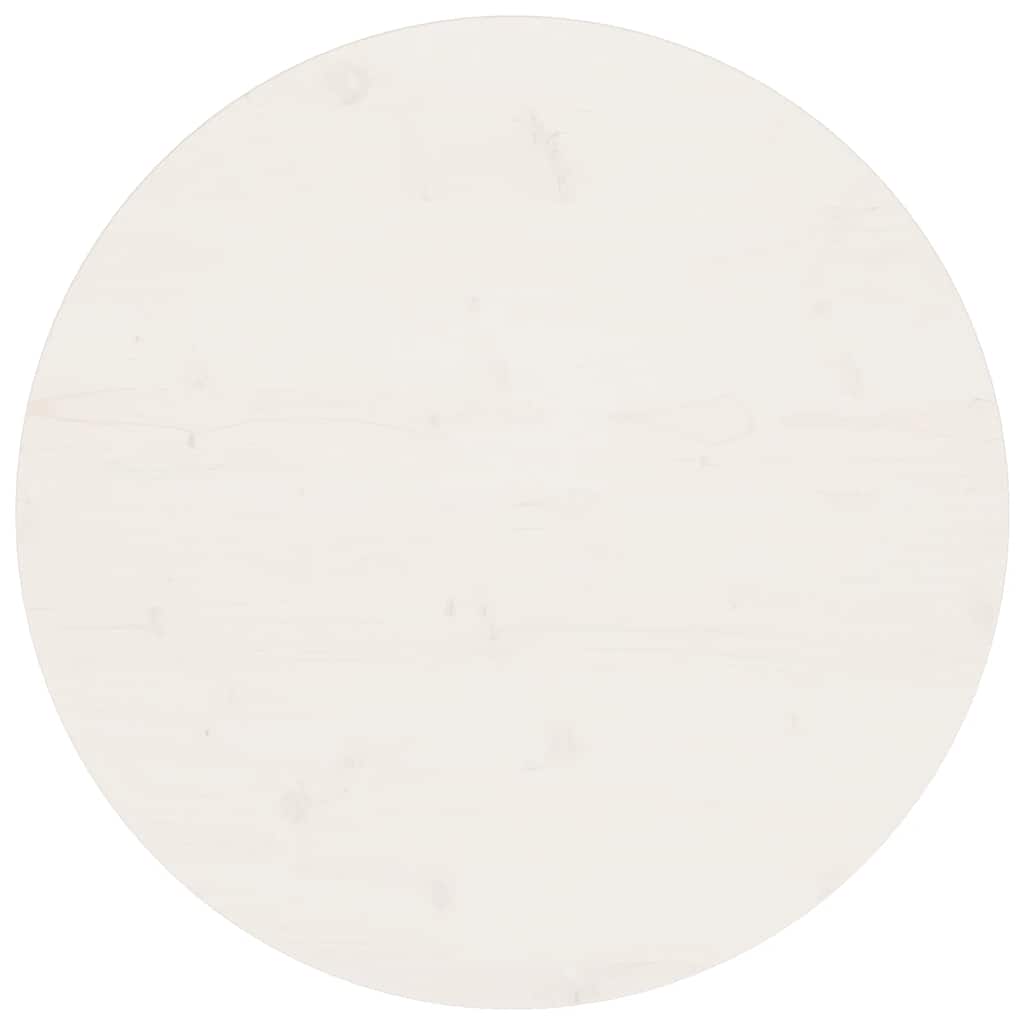vidaXL Blat stołu, biały, Ø70x2,5 cm, lite drewno sosnowe
