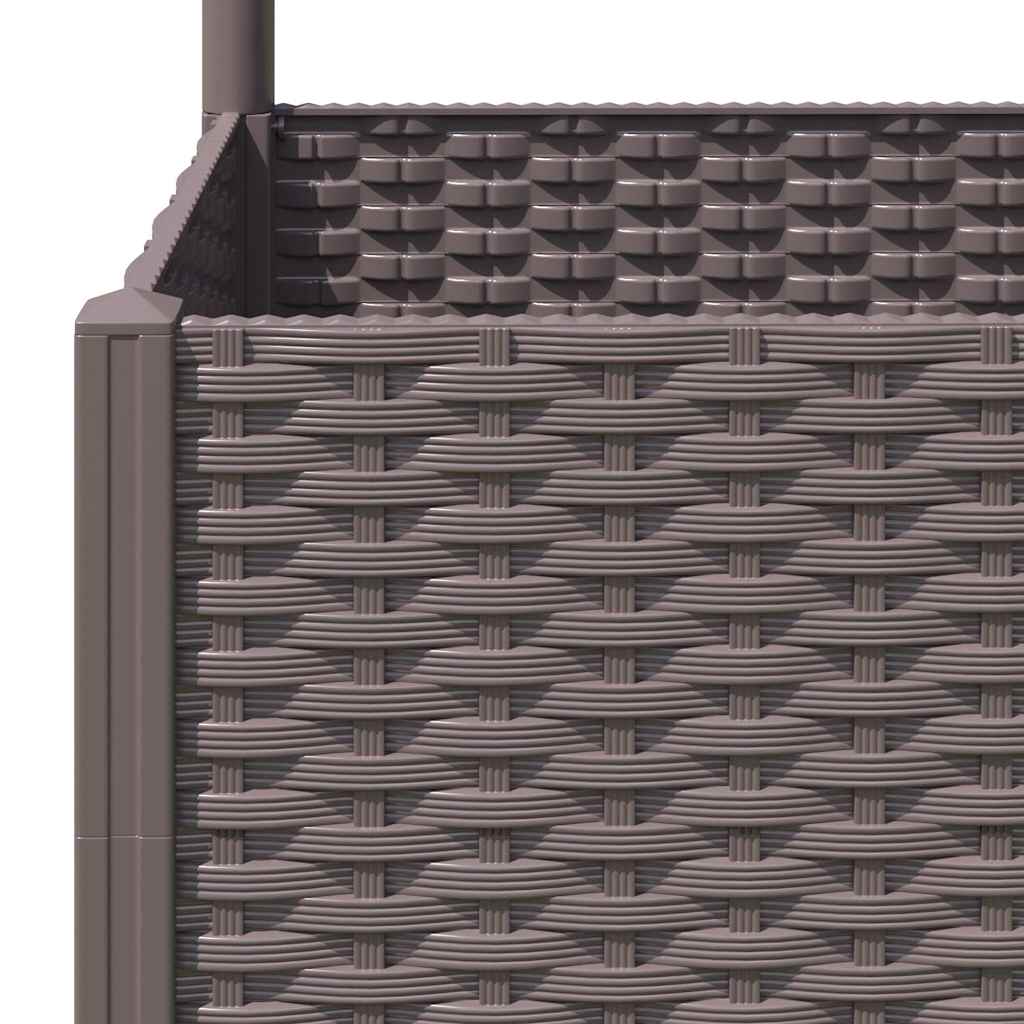 vidaXL Donica ogrodowa z kratką brązowa 120x40x136 cm PP