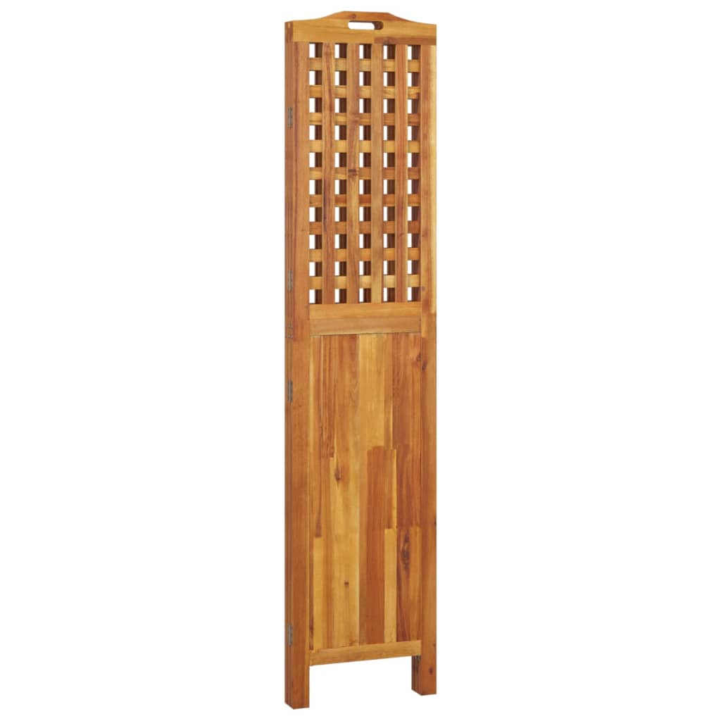 vidaXL Parawan 3-panelowy, 121,5x2x180 cm, lite drewno akacjowe