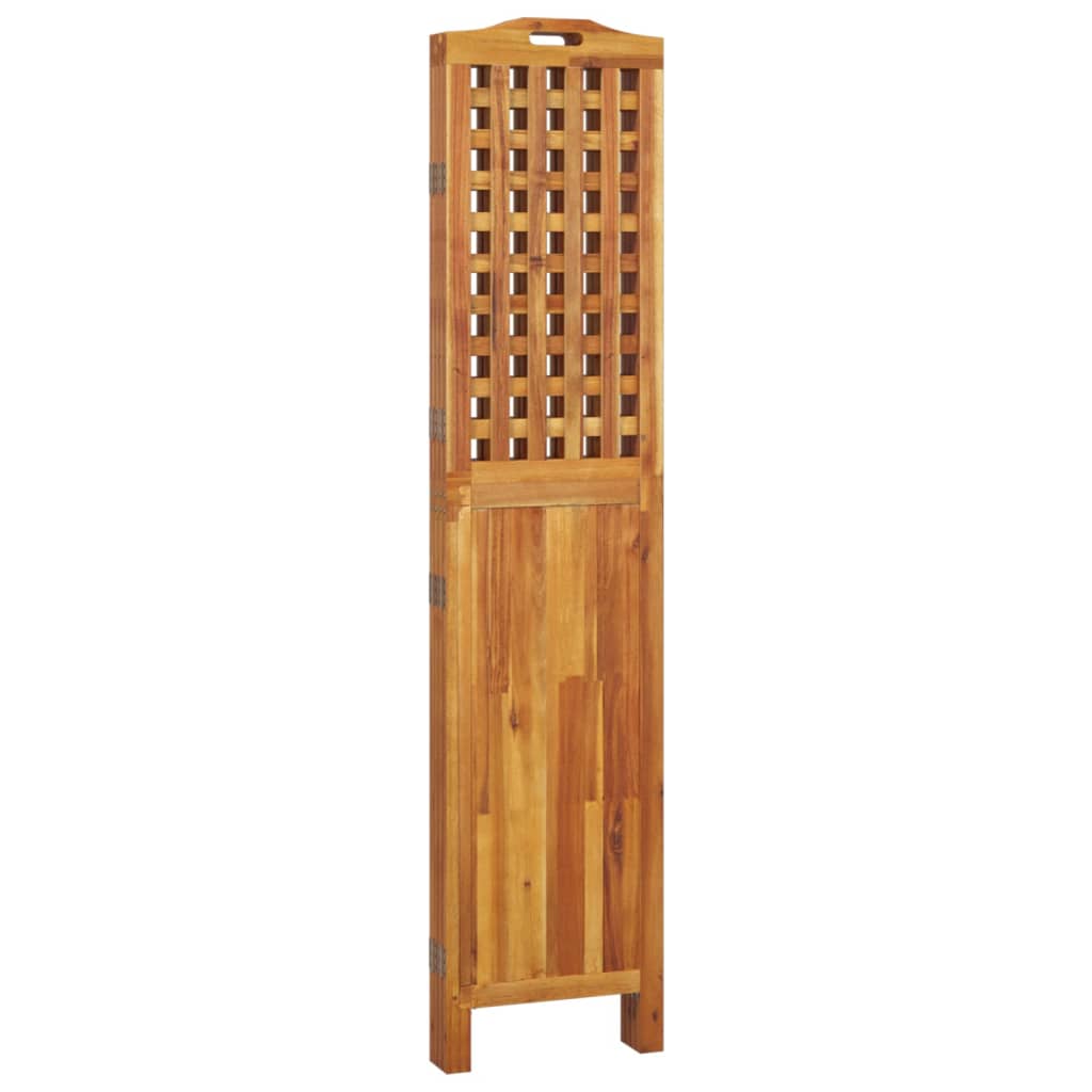 vidaXL Parawan 4-panelowy, 162x2x180 cm, lite drewno akacjowe