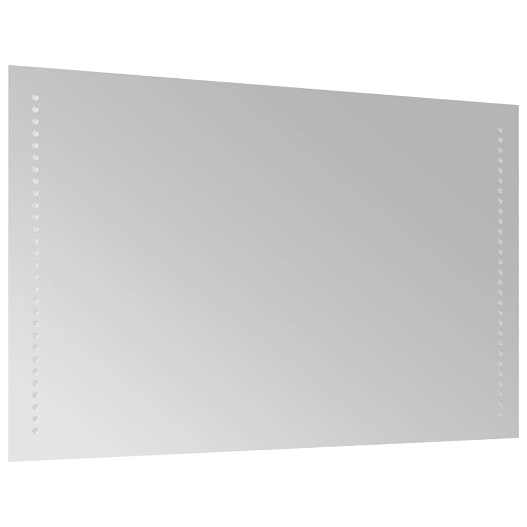 vidaXL Lustro łazienkowe z LED, 80x50 cm