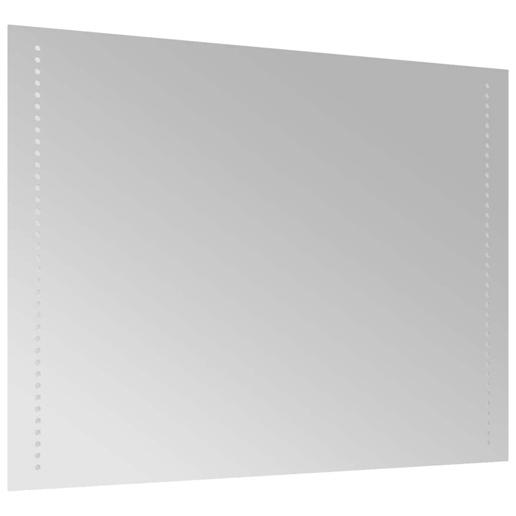 vidaXL Lustro łazienkowe z LED, 80x60 cm