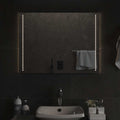 vidaXL Lustro łazienkowe z LED, 80x60 cm