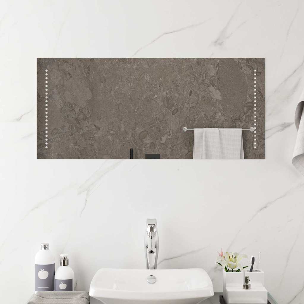 vidaXL Lustro łazienkowe z LED, 90x40 cm