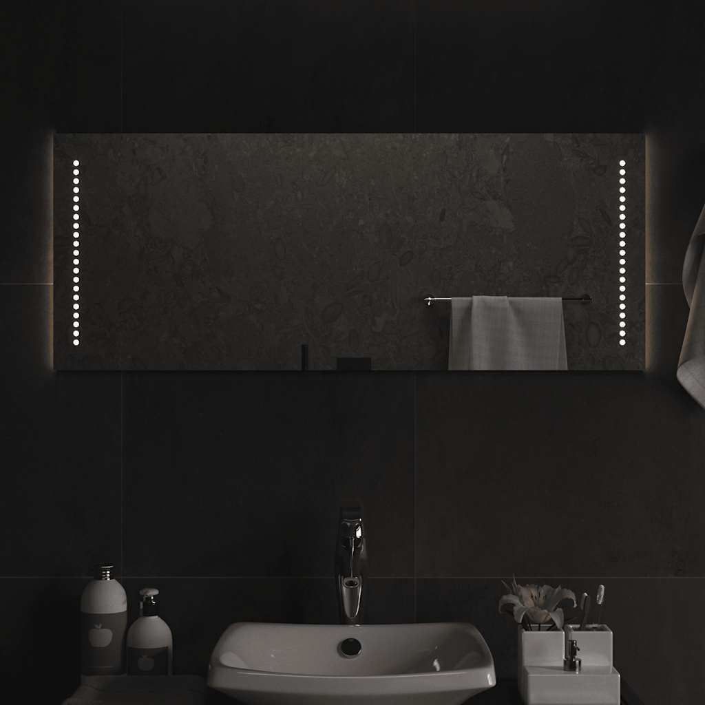 vidaXL Lustro łazienkowe z LED, 100x40 cm