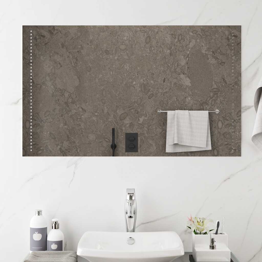 vidaXL Lustro łazienkowe z LED, 100x60 cm