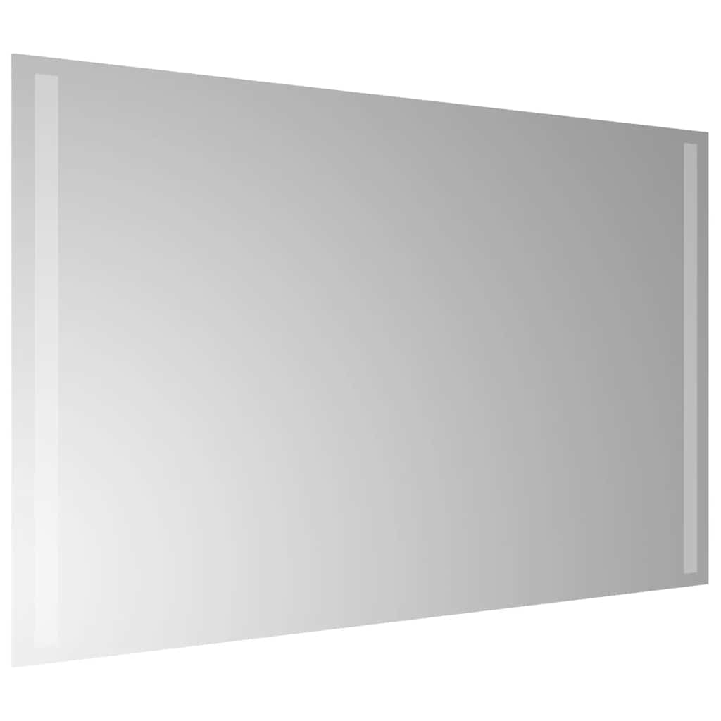 vidaXL Lustro łazienkowe z LED, 80x50 cm