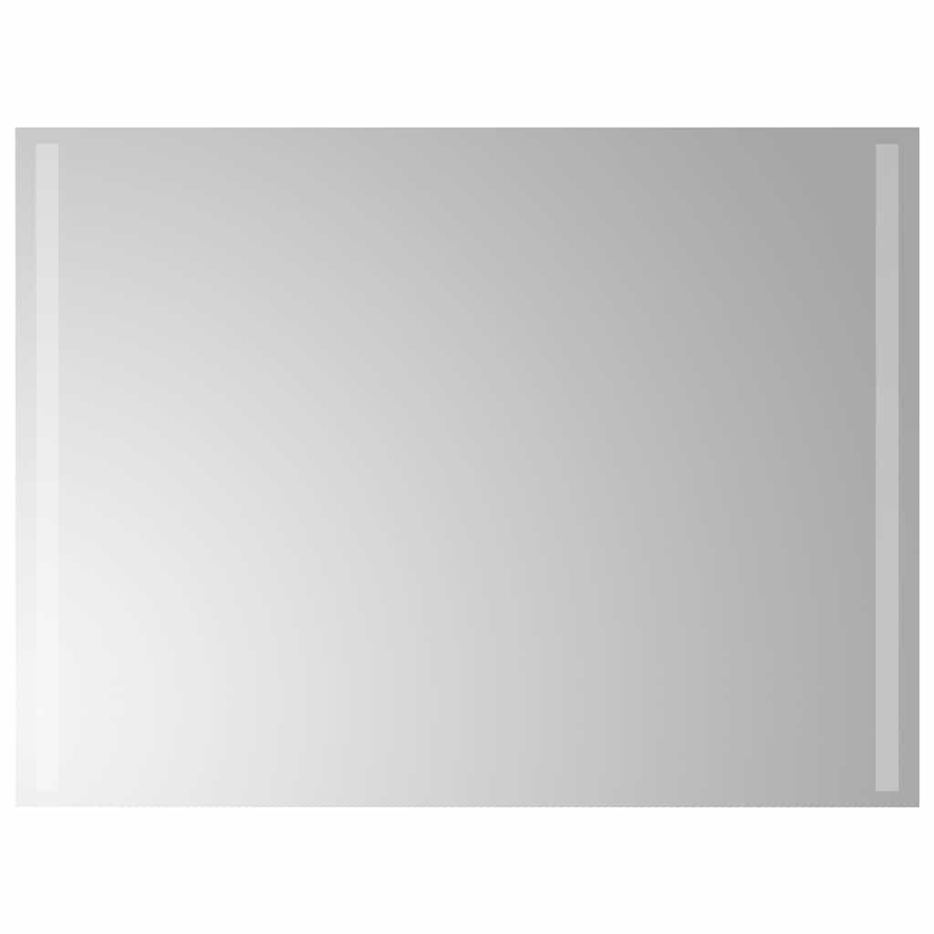 vidaXL Lustro łazienkowe z LED, 80x60 cm