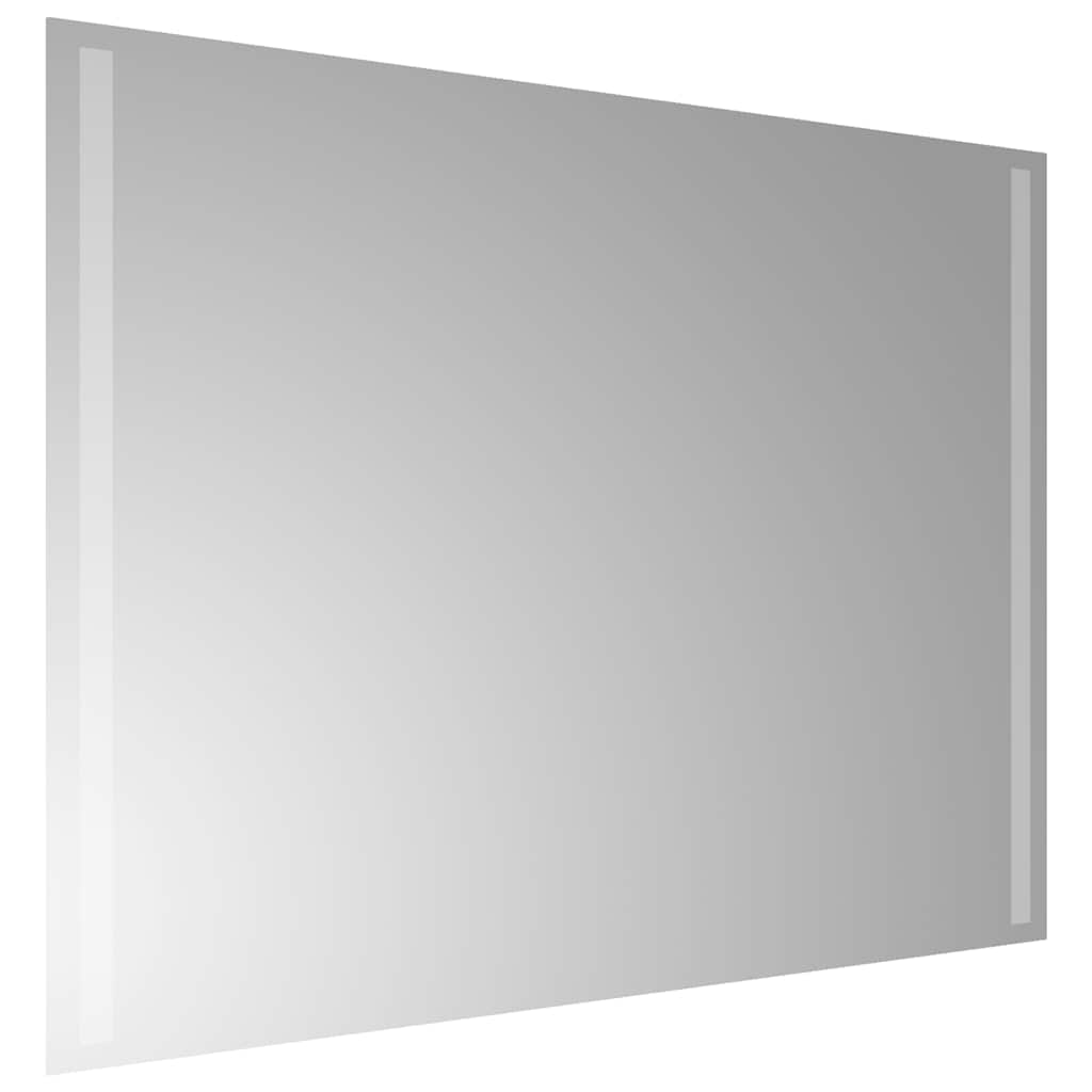 vidaXL Lustro łazienkowe z LED, 80x60 cm