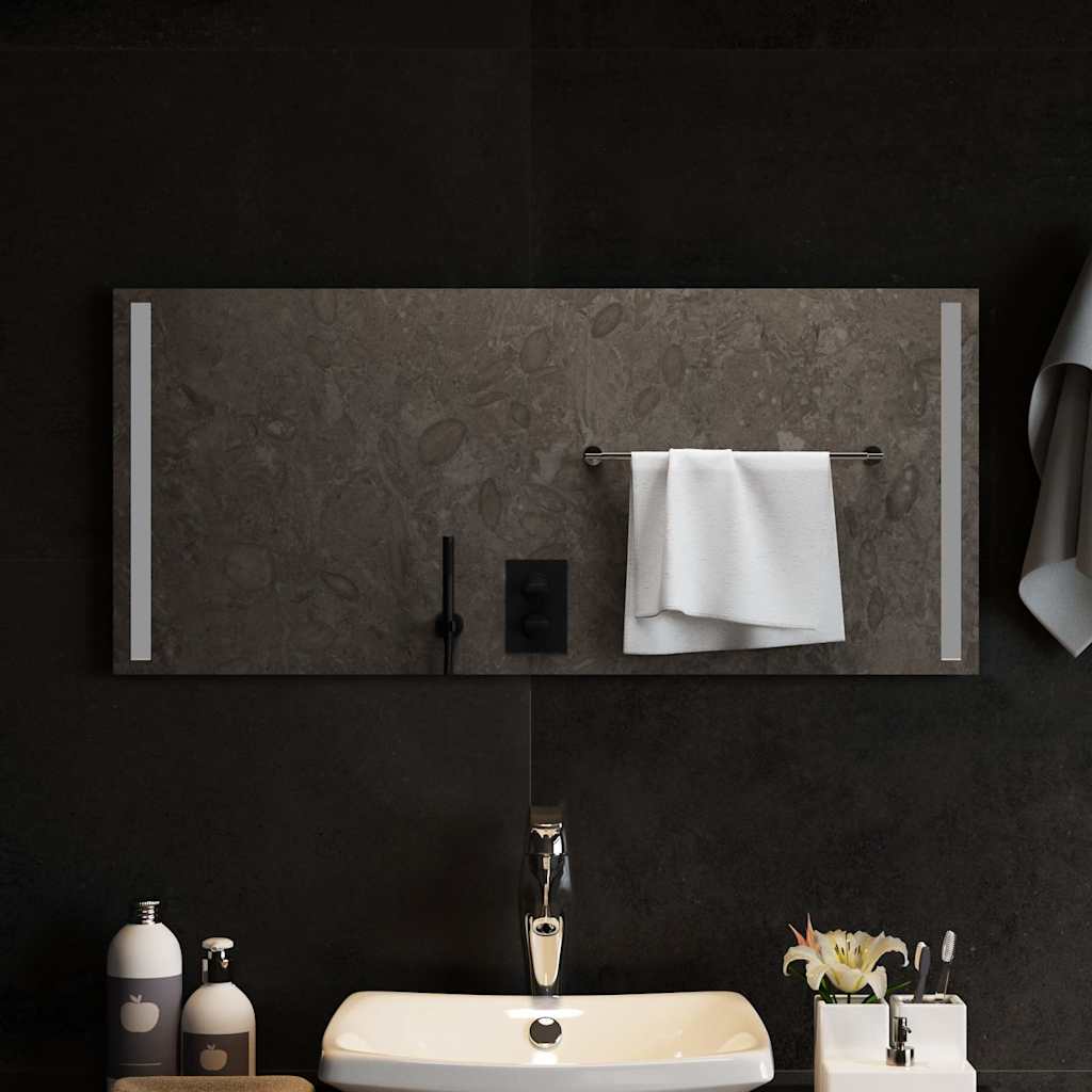 vidaXL Lustro łazienkowe z LED, 90x40 cm
