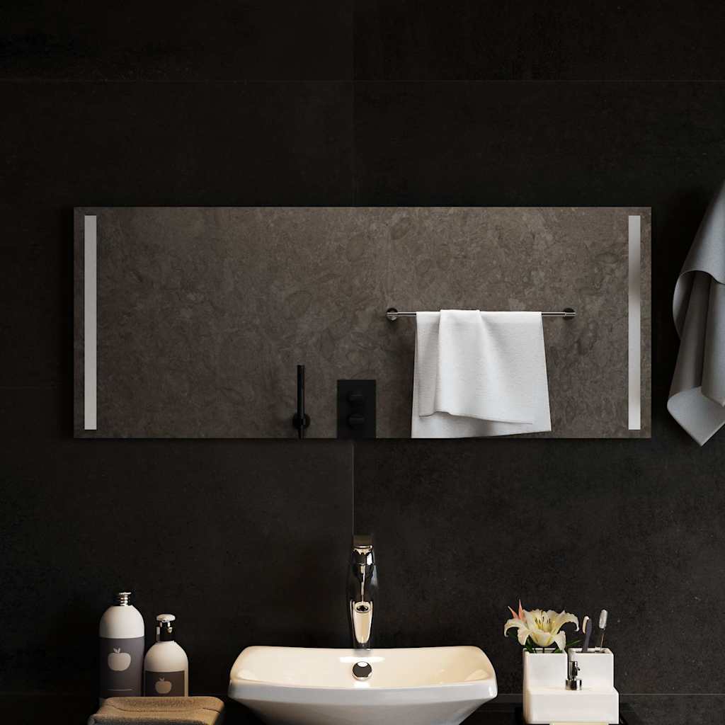 vidaXL Lustro łazienkowe z LED, 100x40 cm