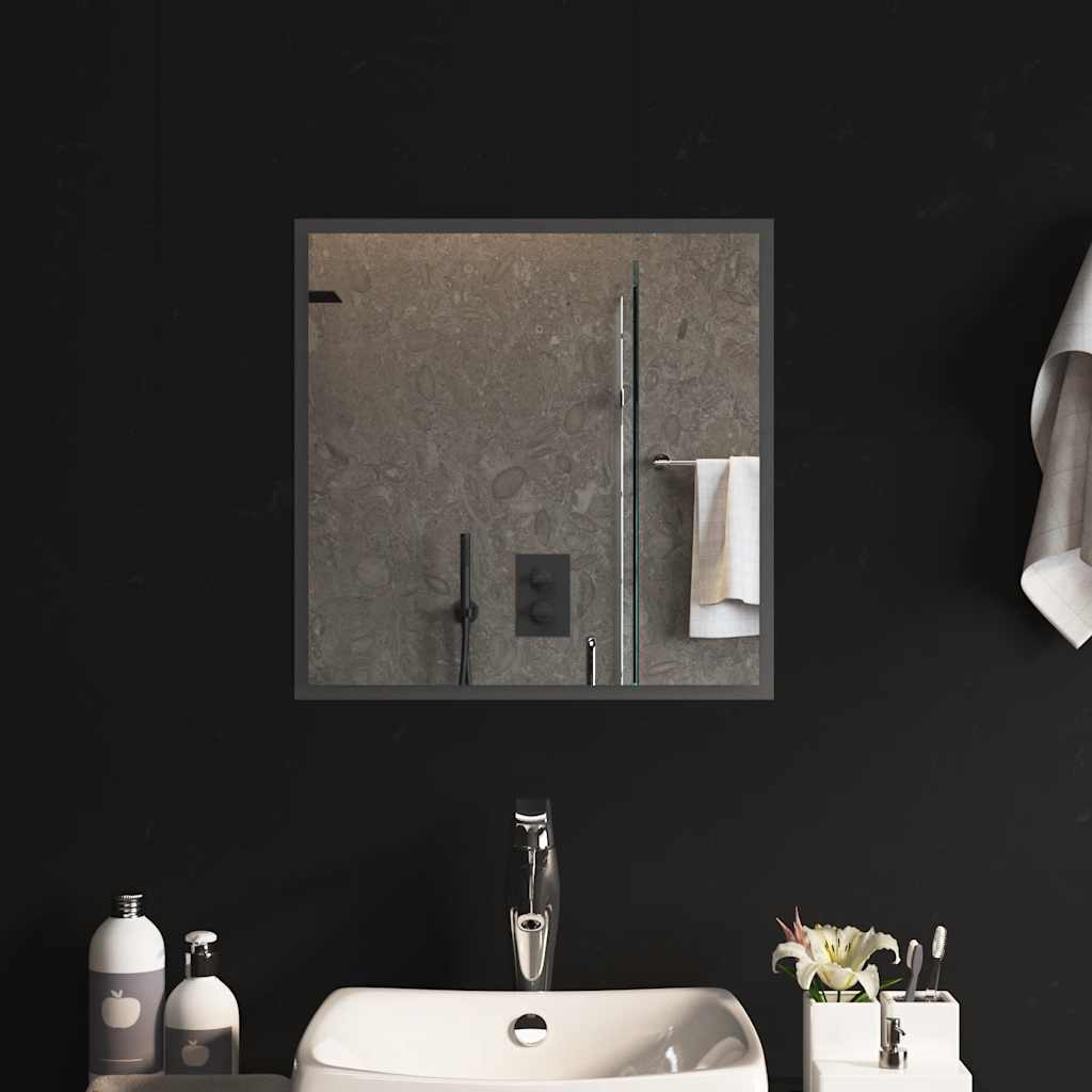 vidaXL Lustro łazienkowe z LED, 50x50 cm