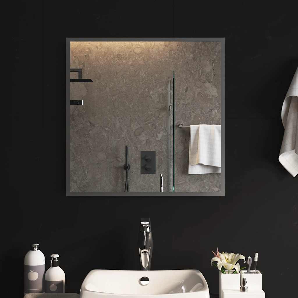 vidaXL Lustro łazienkowe z LED, 60x60 cm