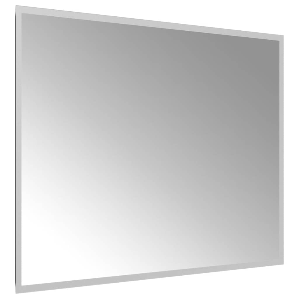 vidaXL Lustro łazienkowe z LED, 80x60 cm