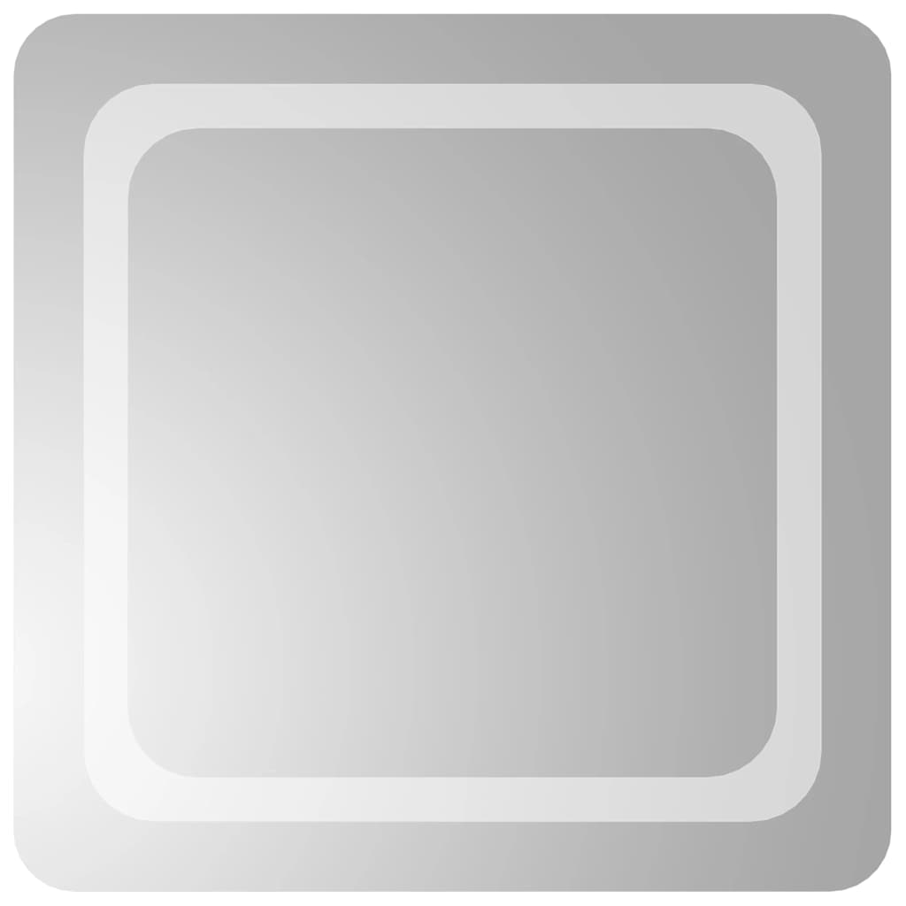 vidaXL Lustro łazienkowe z LED, 50x50 cm