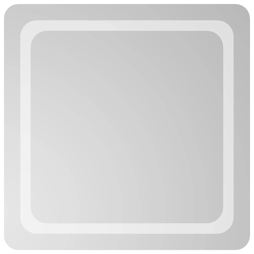 vidaXL Lustro łazienkowe z LED, 60x60 cm