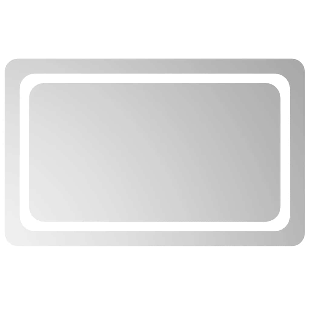 vidaXL Lustro łazienkowe z LED, 80x50 cm