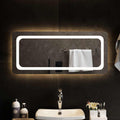 vidaXL Lustro łazienkowe z LED, 90x40 cm
