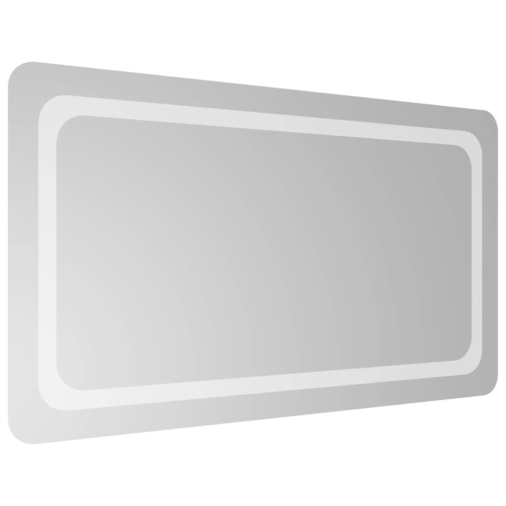 vidaXL Lustro łazienkowe z LED, 90x50 cm