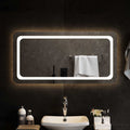 vidaXL Lustro łazienkowe z LED, 100x50cm