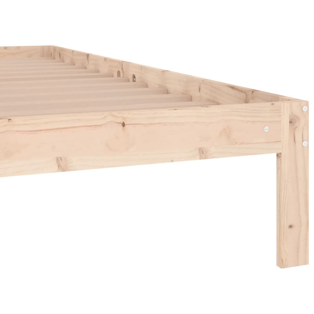 vidaXL Rama łóżka, lite drewno, 120x190 cm, podwójna