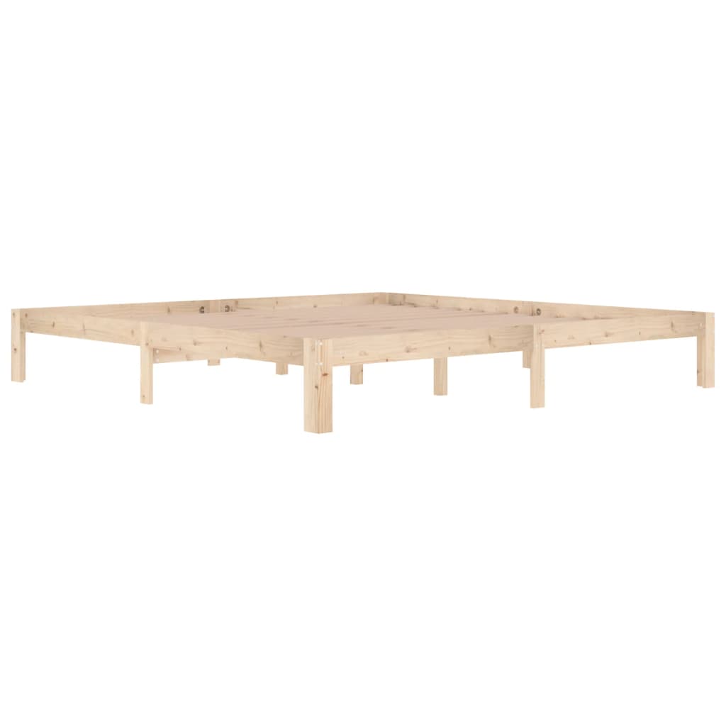 vidaXL Rama łóżka, lite drewno sosnowe, 200 x 200 cm